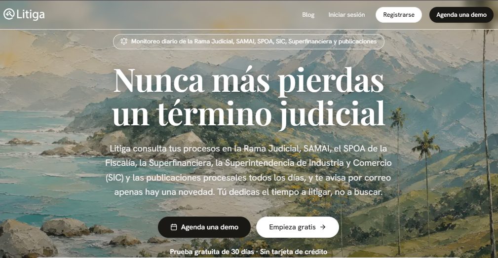 Página de inicio de Litiga